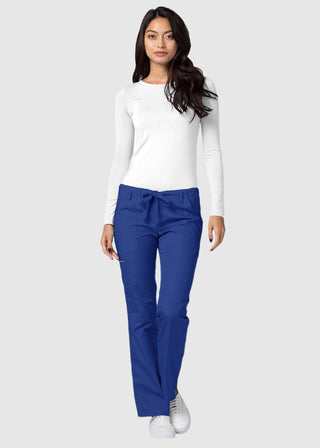 Adar Women Medical Multi Pocket Drawstring Scrub Pants