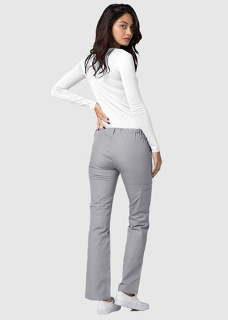 Adar Women Medical Multi Pocket Drawstring Scrub Pants