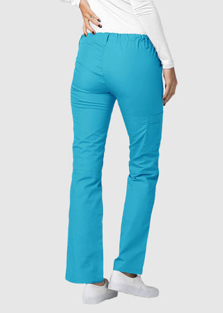 Adar Women Medical Multi Pocket Drawstring Scrub Pants