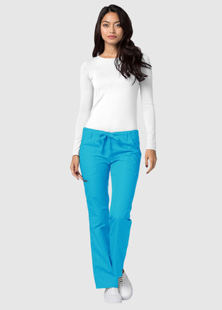 Adar Women Medical Multi Pocket Drawstring Scrub Pants