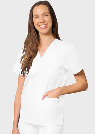 Adar Unisex Three Pocket V-Neck Tunic Solid Scrub Top