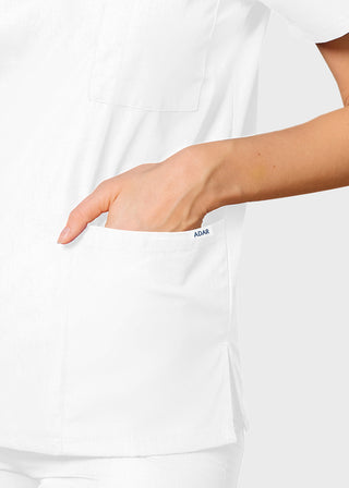 Adar Unisex Three Pocket V-Neck Tunic Solid Scrub Top