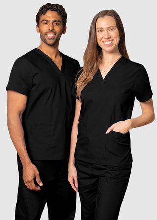 Adar Unisex V-Neck Three Pockets Nursing Scrub Top