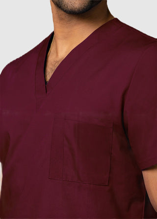 Free Embroidery Unisex V-Neck Three Pockets Nursing Scrub Top