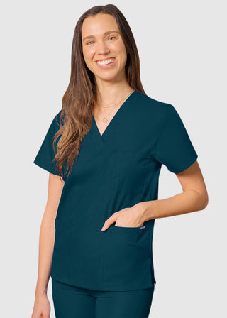 Adar Unisex V-Neck Three Pockets Nursing Scrub Top