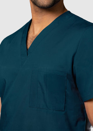 Free Embroidery Unisex V-Neck Three Pockets Nursing Scrub Top