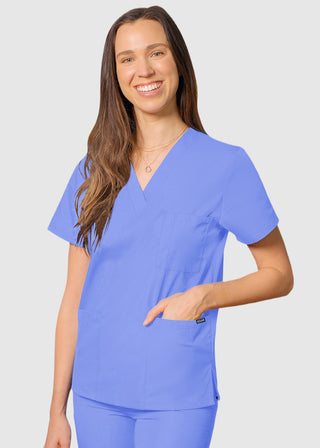 Adar Unisex V-Neck Three Pockets Nursing Scrub Top