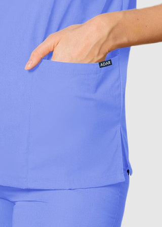 Adar Unisex V-Neck Three Pockets Nursing Scrub Top