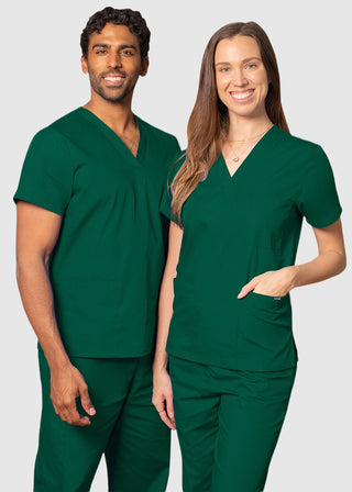 Adar Unisex V-Neck Three Pockets Nursing Scrub Top