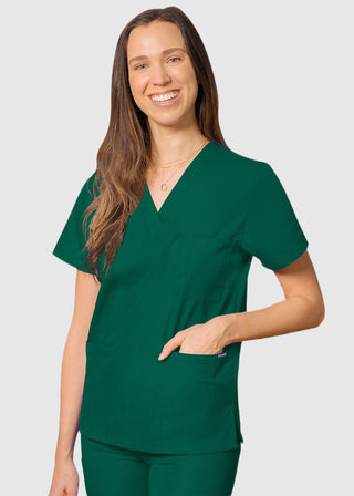 Adar Unisex V-Neck Three Pockets Nursing Scrub Top