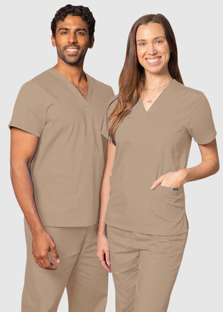 Adar Unisex V-Neck Three Pockets Nursing Scrub Top