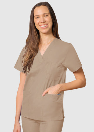 Adar Unisex V-Neck Three Pockets Nursing Scrub Top