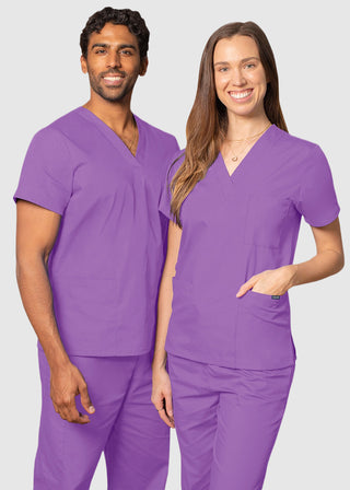 Adar Unisex V-Neck Three Pockets Nursing Scrub Top