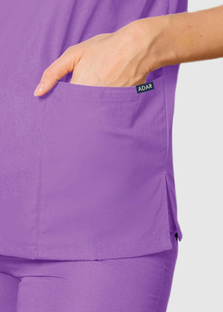Adar Unisex V-Neck Three Pockets Nursing Scrub Top