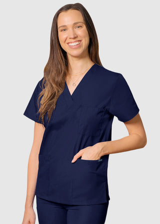 Adar Unisex V-Neck Three Pockets Nursing Scrub Top