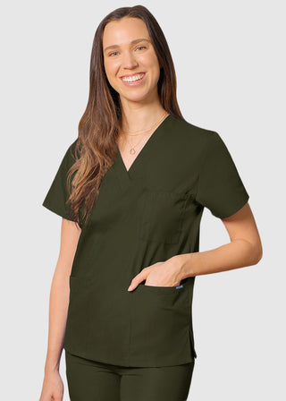 Adar Unisex V-Neck Three Pockets Nursing Scrub Top