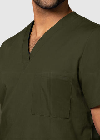 Free Embroidery Unisex V-Neck Three Pockets Nursing Scrub Top