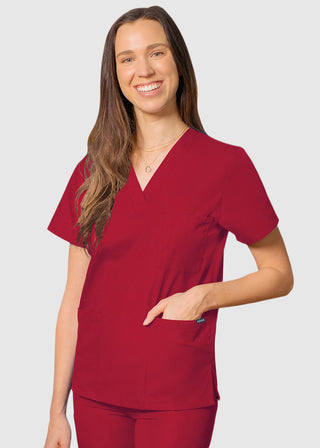 Adar Unisex V-Neck Three Pockets Nursing Scrub Top