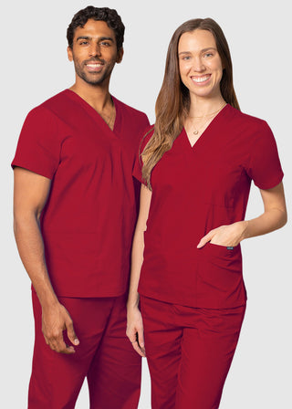 Adar Unisex V-Neck Three Pockets Nursing Scrub Top