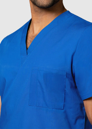 Free Embroidery Unisex V-Neck Three Pockets Nursing Scrub Top