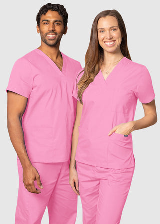 Adar Unisex V-Neck Three Pockets Nursing Scrub Top