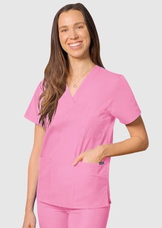 Adar Unisex V-Neck Three Pockets Nursing Scrub Top