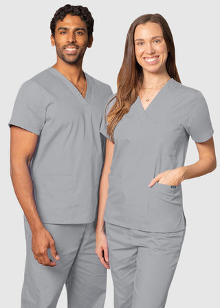 Adar Unisex V-Neck Three Pockets Nursing Scrub Top