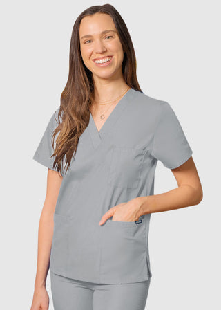 Adar Unisex V-Neck Three Pockets Nursing Scrub Top
