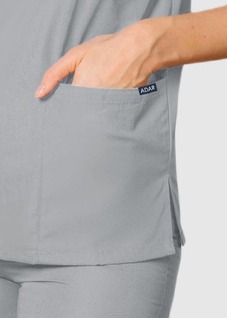 Adar Unisex V-Neck Three Pockets Nursing Scrub Top