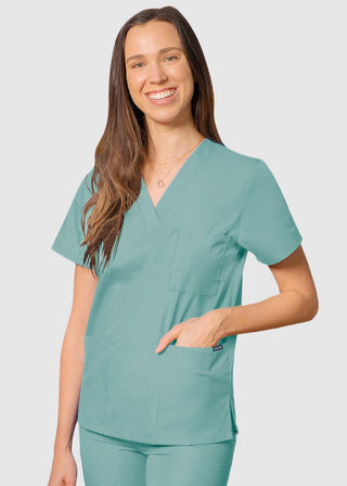 Adar Unisex V-Neck Three Pockets Nursing Scrub Top