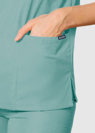 Adar Unisex V-Neck Three Pockets Nursing Scrub Top