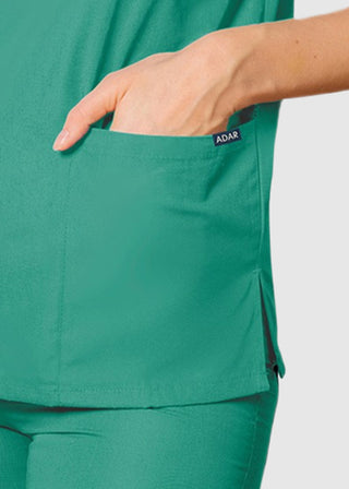 Adar Unisex V-Neck Three Pockets Nursing Scrub Top