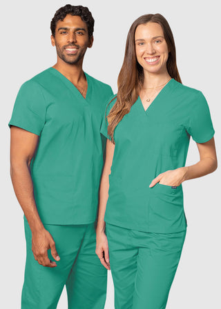Adar Unisex V-Neck Three Pockets Nursing Scrub Top