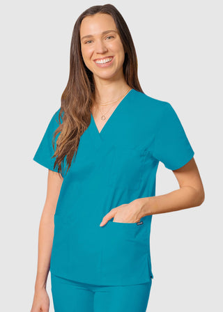Adar Unisex V-Neck Three Pockets Nursing Scrub Top