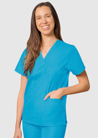Adar Unisex V-Neck Three Pockets Nursing Scrub Top