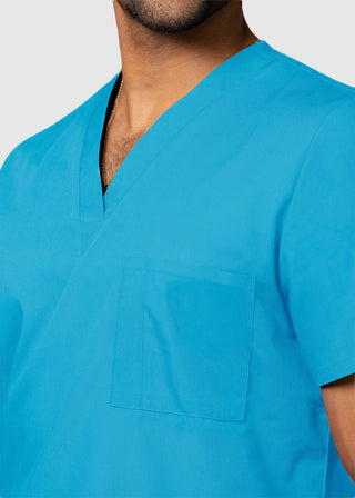 Free Embroidery Unisex V-Neck Three Pockets Nursing Scrub Top