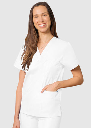 Adar Unisex V-Neck Three Pockets Nursing Scrub Top