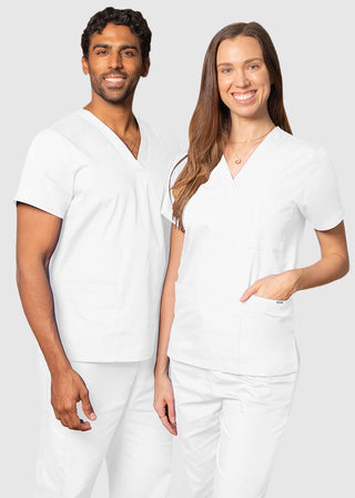 Adar Unisex V-Neck Three Pockets Nursing Scrub Top