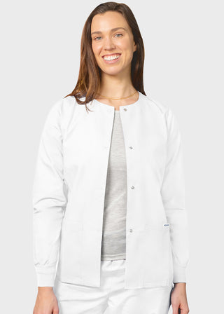 Adar Women's Warm-Up Solid Scrub Jacket