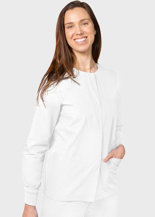 Adar Women's Warm-Up Solid Scrub Jacket