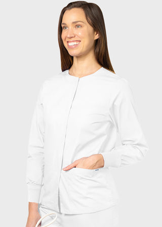 Adar Women's Warm-Up Solid Scrub Jacket