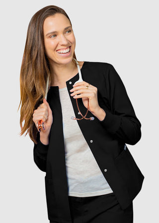 Adar Uniforms Womens Two Pocket Warm-Up Scrub Jacket