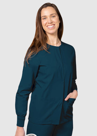 Adar Uniforms Womens Two Pocket Warm-Up Scrub Jacket