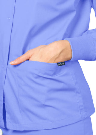 Adar Uniforms Womens Two Pocket Warm-Up Scrub Jacket
