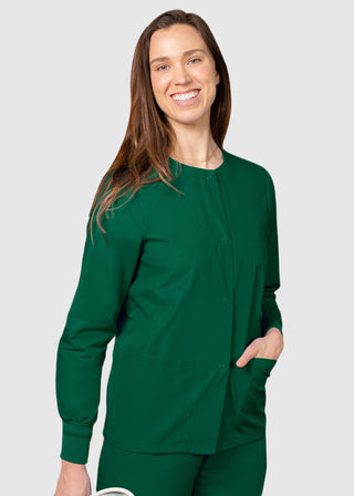 Adar Uniforms Womens Two Pocket Warm-Up Scrub Jacket