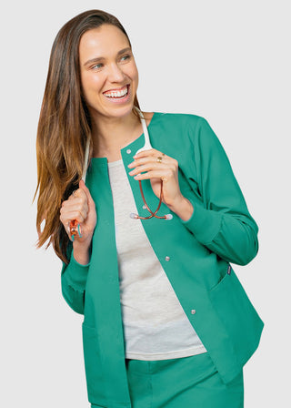 Adar Uniforms Womens Two Pocket Warm-Up Scrub Jacket