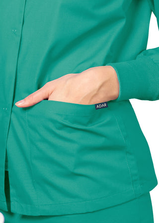 Adar Uniforms Womens Two Pocket Warm-Up Scrub Jacket
