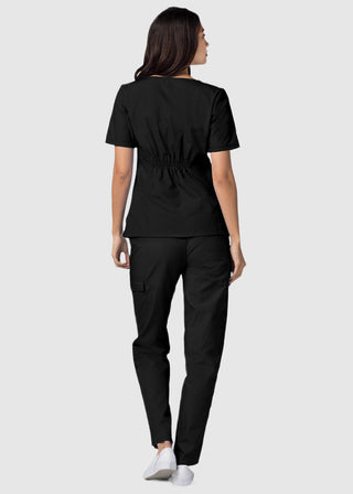 Adar Classic Fit Sweetheart V-Neck Nursing Scrub Top