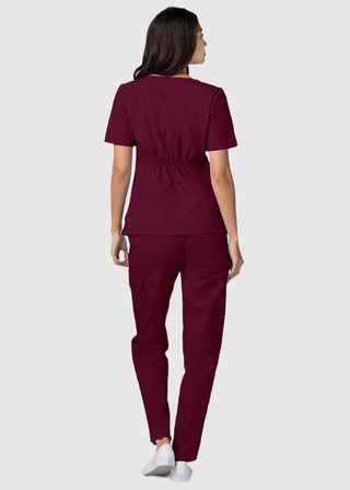 Adar Classic Fit Sweetheart V-Neck Nursing Scrub Top