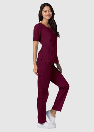 Adar Classic Fit Sweetheart V-Neck Nursing Scrub Top